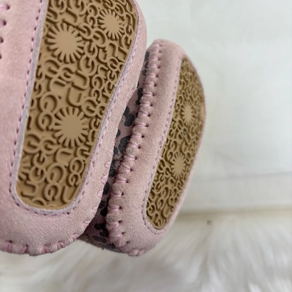 UGG Blush Cheetah Pink print Infant Booties Size 0/1